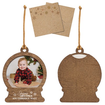 Photo Snowglobe Wood Ornament