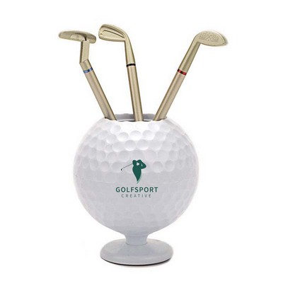 Desk Golf Ball Shape Tidy Pen Holder