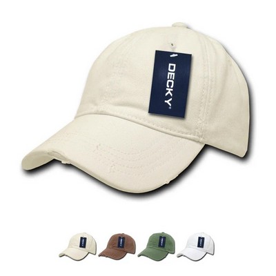 Decky Six Panel Low Profile Relaxed Vintage Polo Fitted Cap