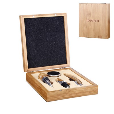 Wine Opener Gift Set w Bamboo Box