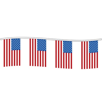 American Flag Lines - Long Term 25' (10 Flags)