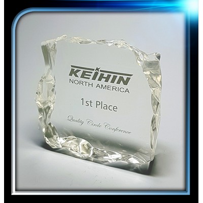 Lucite Ice Effect Award (2 1/2"x2 1/2"x7/8")