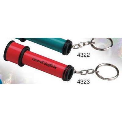 Red Rotating Chamber Kaleidoscope W/ Key Ring (Screened)