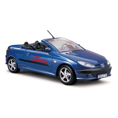 7"x2-1/2"x3" Peugeot 206cc Die Cast Replica Car