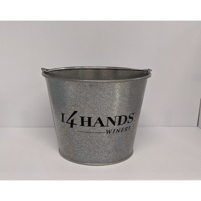 5 Quart Galvanized Steel Metal Bucket