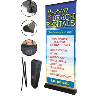 Premium Retractable Banner Stand (32.75"x80")