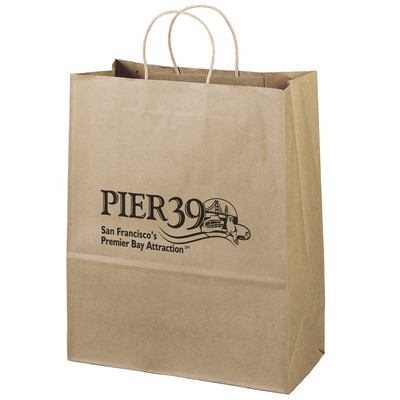 Eco Citation - Brown Kraft Shopper - Flexo Ink Print