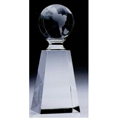 Small Crystal Globe Trophy