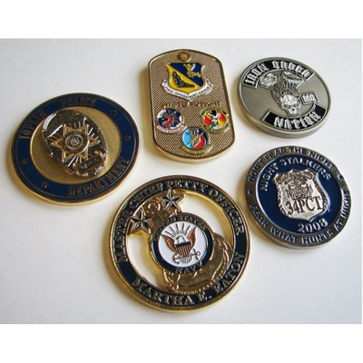 1.5" Custom Die Struck Iron Challenge Coin