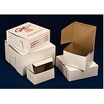 1 Piece Lock Corner White Cake Bakery Box (9"x9"x5")