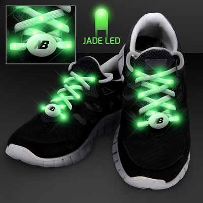 Jade Light Up Shoelaces for Night Runs - Domestic Print