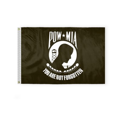 POW MIA Flags 2x3 foot (black & white)