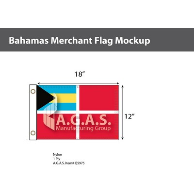 Bahamas Merchant Deluxe Flags 12x18 inch