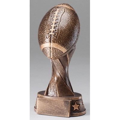 Football Spiral Pedestal Resin - 10-1/2"