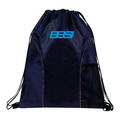 Dual Pocket Drawstring Backpack