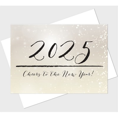 Golden 2025 New Year Greeting Card