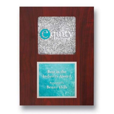 Silver Mica Plaque - Mahogany/Square 9"x12"