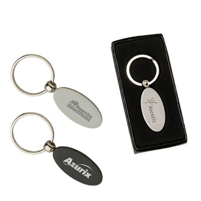 Anodized Aluminum Oval Keyring