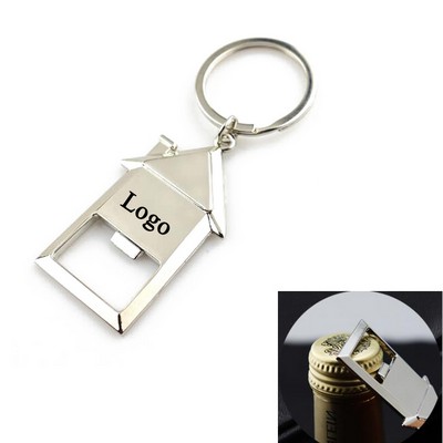 House-Shaped Bottle Opener Keychain