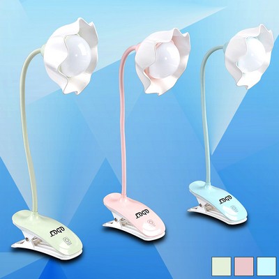 Touch Sensor Rechargeable LED Desk Lamp w/Clip