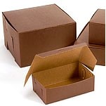 Lock Corner Cocoa Kraft Cake Bakery Box (7"x5"x3")