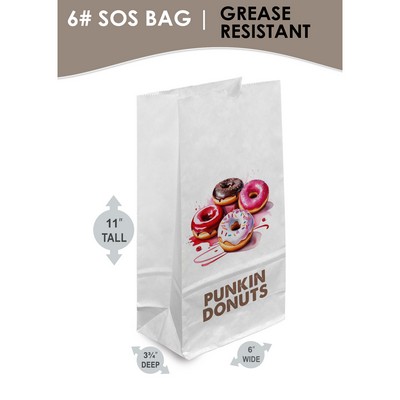 Grease Resistant 6# SOS Bag With Full Color Printing