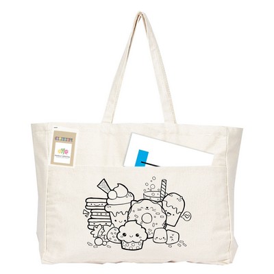 Colouring Delton Canvas Large Shopper