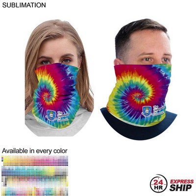 24 Hr Express Ship - Sublimated BEST VALUE lightweight Seamless Neck Gaiter (In stock)