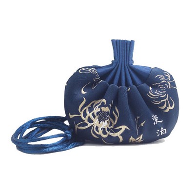 Embroidered Drawstring Jewelry Pouch