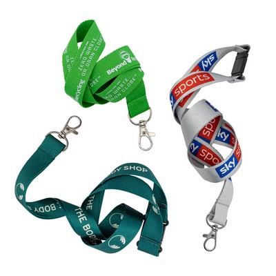 Lanyards Eco Recycled PET Silkscreen Imprint (3/4")