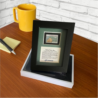 Framed Stamp Gift/Award Celebrating Banking & Commerce