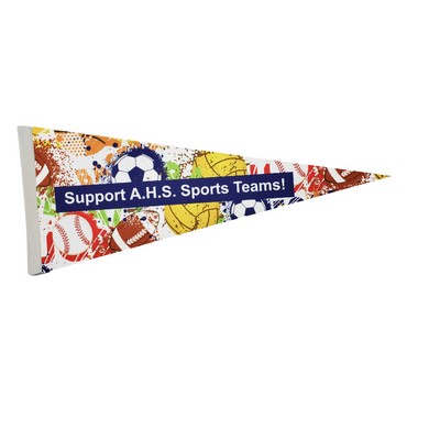 Felt Pennant (9" x 24") Dye Sublimated - Domestically Decorated