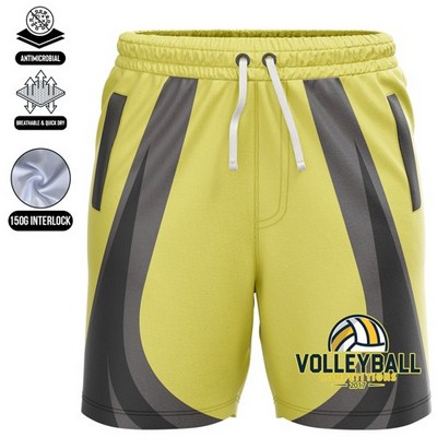 Men's Custom Full Sublimation Performance Shorts - 1-Way Stretch Interlock