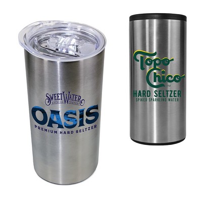 12 oz. Stainless Slim Tumbler/Can Cooler, Full Color Digital