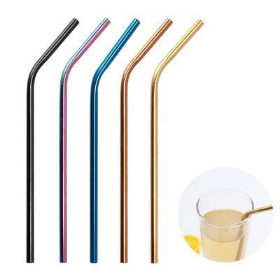 Colorful Stainless Steel Straw in Bent