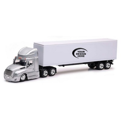 1:43 Scale Freightliner Cascadia White Long Hauler (u)