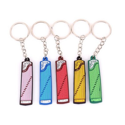 Silicone Chinese Zither Keychain