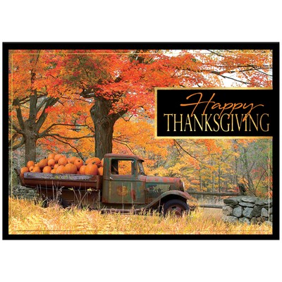 Pumpkin Pick Up Thanksgiving Cards