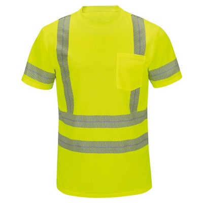 Red Kap® Men's Short Sleeve Hi-Visibility Performance Plus Shirt