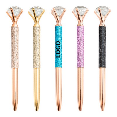 Hot Selling Big Diamond Pens Multicolor Customized Ballpoint