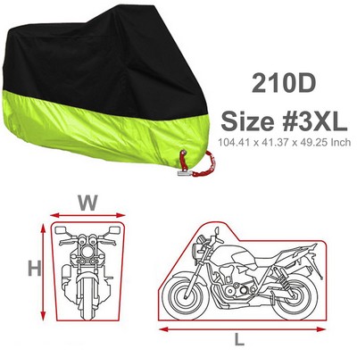 210D Size#3XL Waterproof Sun Motorcycle Cover