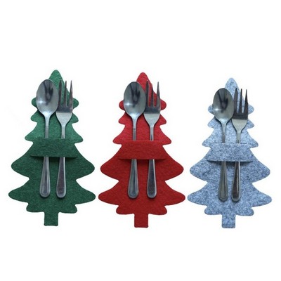 Christmas Tree Felt Cutlery Cover