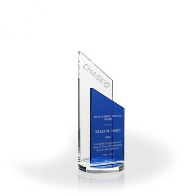 Blue Peak Crystal Award 8"