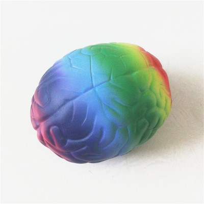 Rainbow Color Brain Shaped Stress Reliever