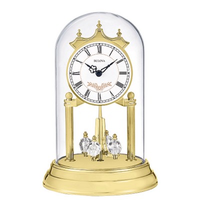 Bulova Heather Anniversary Gold Chime Clock