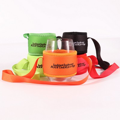 Neo Lanyard Stemless Glass Holder