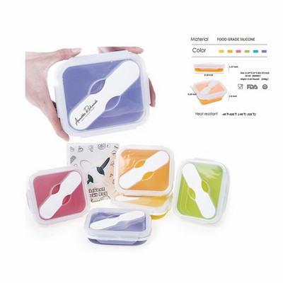 Foldable Collapsible Bento Lunch Box Food Containers