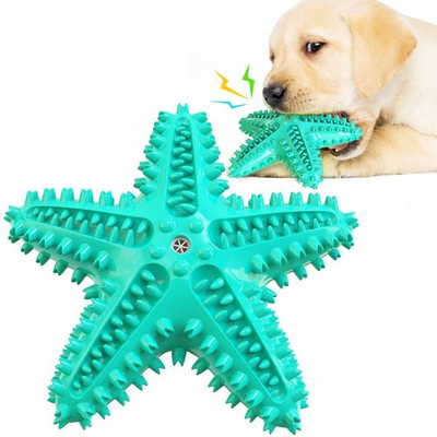 Teeth Cleaning Squeaky star Chew Dog Toys