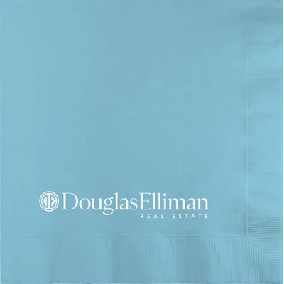 Pastel Blue 3-Ply Luncheon Napkins - 1-Color Screen Print