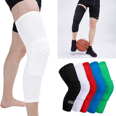 Exercise Leg Compression Basketball Honeycomb Knee Pad